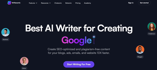 Writesonic – Best AI Writer, Copywriting & Paraphrasing Tool